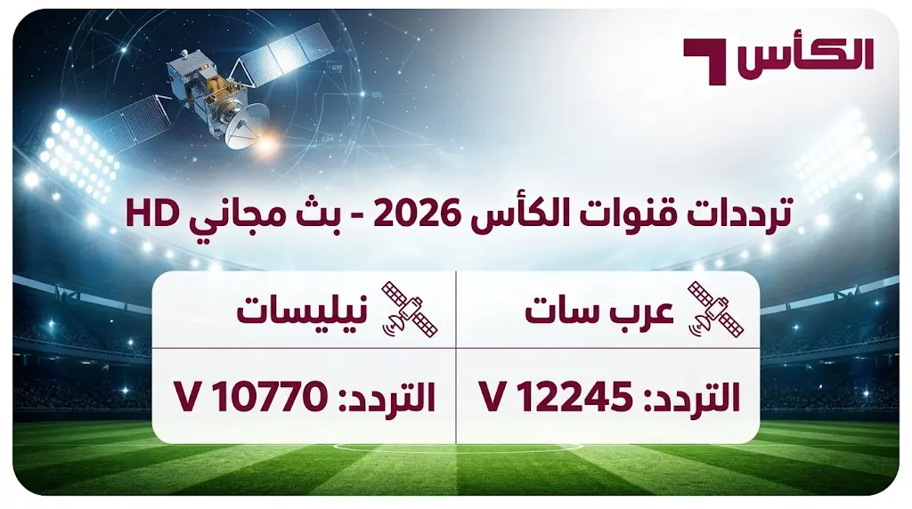 تردد قنوات الكأس المفتوحة اليوم الثلاثاء 26-5-2026 على نايل سات وعرب سات