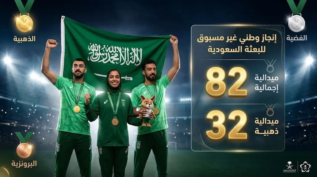 قفزة نوعية للرياضة السعودية في الدوحة 2026 بـ 32 ذهبية تضاعف حصيلة النسخة الماضية
