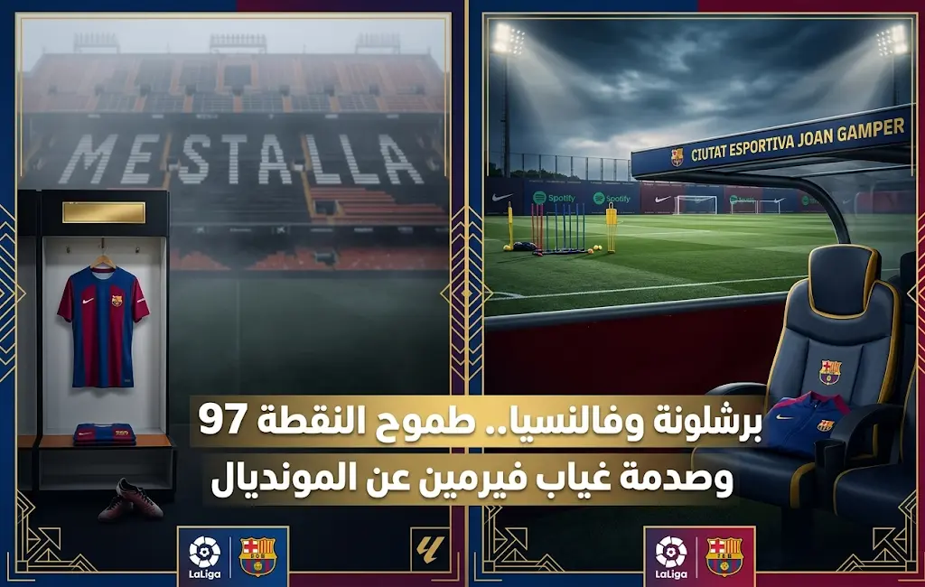 موعد مباراة برشلونة وفالنسيا اليوم السبت 23-5-2026 في ختام الدوري الإسباني وتصريحات هانزي فليك